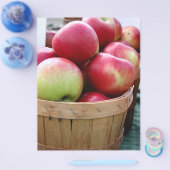 Verse appelen in mandje op de boerenmarkt flyer (Enkel)