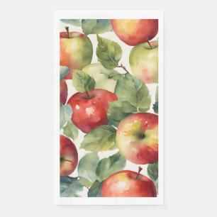 Verse appels aquarel ontwerp servet