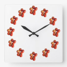 Verse appels en tomaten wandklok