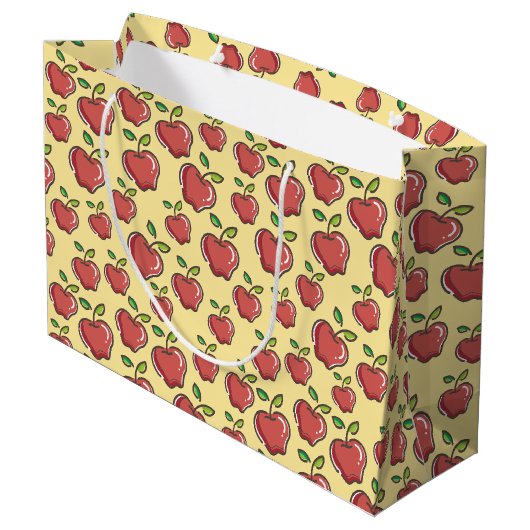 Verse appels Grote Gift Bag Groot Cadeauzakje (Achterkant Gekanteld)