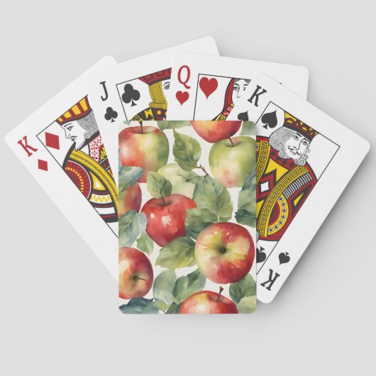 Verse appels watercolor ontwerp pokerkaarten (Achterkant)