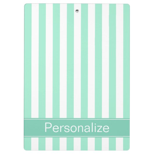 Verse Aqua Stripes gepersonaliseerd Klembord (Achterkant)