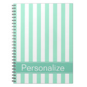 Verse Aqua Stripes gepersonaliseerd Notitieboek (Voorkant)