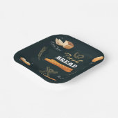 Verse Artisan Brood Bakkerij Loaf Rolls Baguette Papieren Bordje (Gebogen)