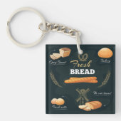 Verse Artisan Brood Bakkerij Loaf Rolls Baguette Sleutelhanger (Voorkant)