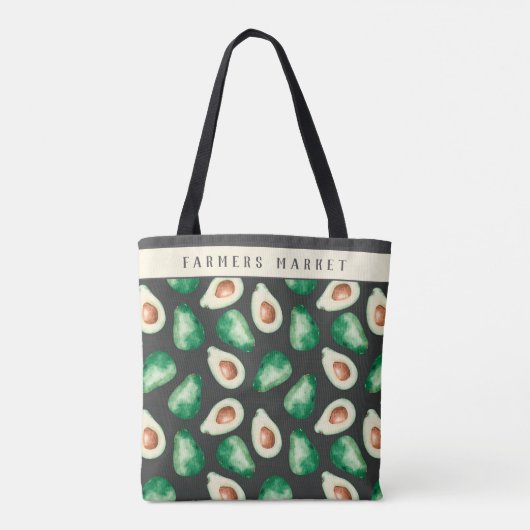 Verse avocado markt tote bag (Achterkant)