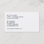 Verse Avocado met pit in Waterverf Green & Grey Visitekaartje (Achterkant)