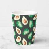 Verse Avocado Waterverf Papieren Bekers (Links)