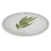 VERSE BAAI BLADEREN Ronde glazen snijplank (Hoek)