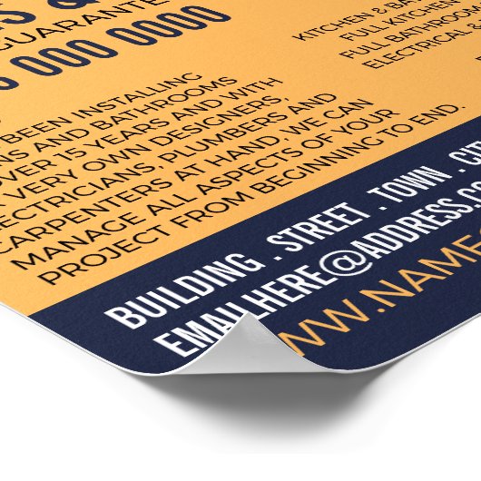 Verse badkamerportret, keuken- en badkamer Fitter Poster (Hoek)