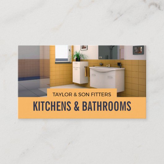 Verse badkamerportret, keuken- en badkamer Fitter Visitekaartje (Voorkant)