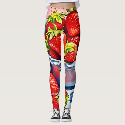 Verse bak met aardbeien leggings (Voorkant)