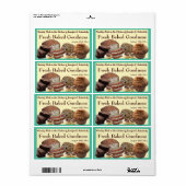 Verse Baked Goederen Variety Verpakking Etiket (Full Sheet)