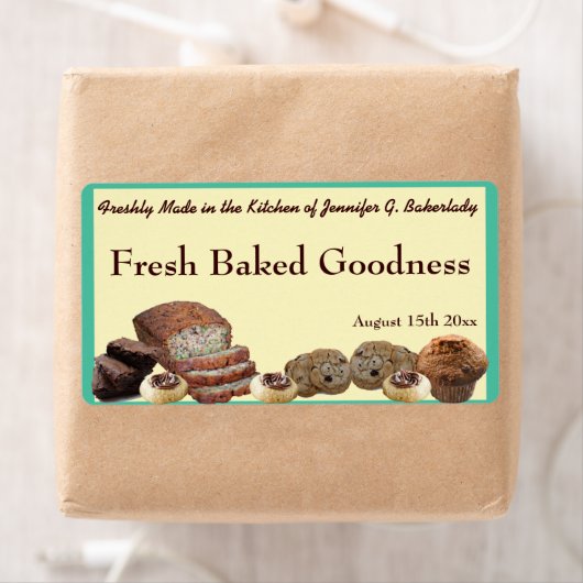 Verse Baked Goods Variety Packaging Versie 2 Etiket (Insitu)