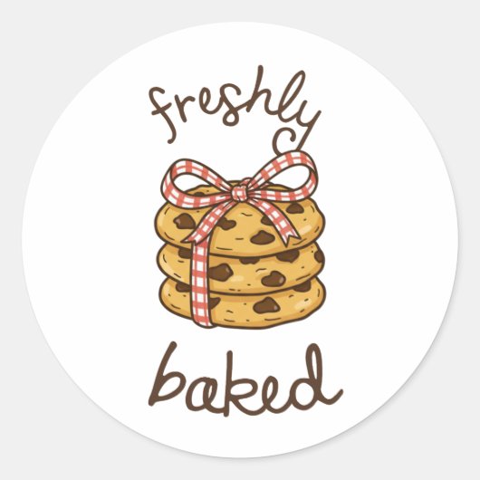 Verse Baketiket Sticker | Thuisgebakken (Voorkant)