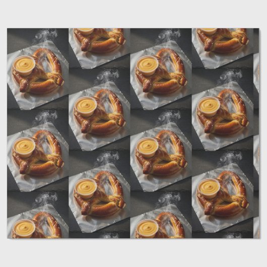 Verse bakken zachte pretzel cadeaupapier (Vlak)