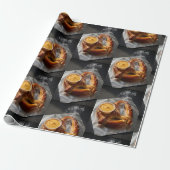 Verse bakken zachte pretzel cadeaupapier (Uitgerold)