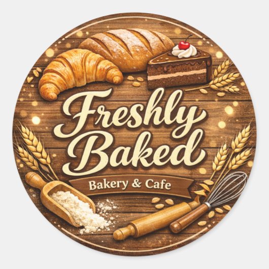 Verse Bakkerij – Bakkerij & Cafe Logo Sticker (Voorkant)