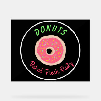 Verse Bakkerij Faux Neon Donut Winkel Acryl Bord