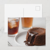 Verse bakte chocolade lava cake briefkaart (Voorkant / Achterkant)