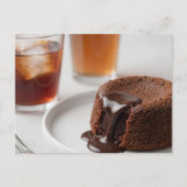 Verse bakte chocolade lava cake briefkaart (Voorkant)