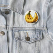 Verse bananentekening ronde button 5,7 cm (In situ)