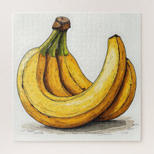 Verse bananillustratie legpuzzel