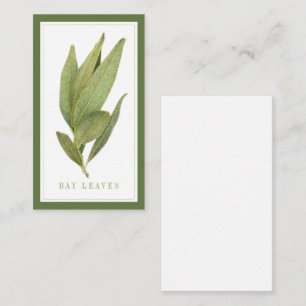 VERSE BAYBLADEREN 3.5x2 Platte Kaart / Groen Notitiekaartje