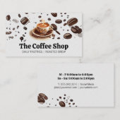 Verse Bekerde Koffiekop | Koffiebonen Visitekaartje (Voorkant / Achterkant)