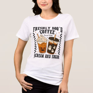 Verse Bekuste Koffie, Grappige Halloween Koffielie Tri-Blend Shirt