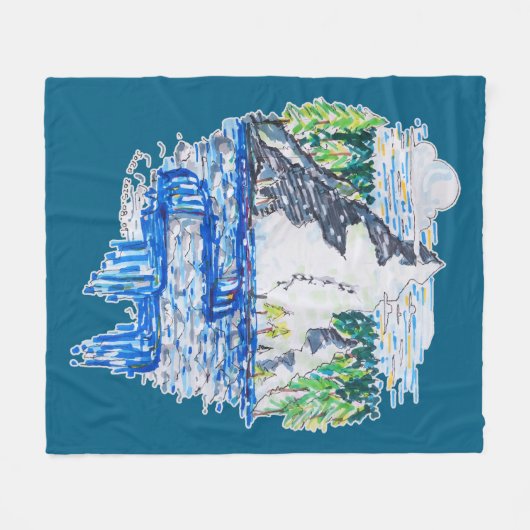 verse berg fleece deken (Voorkant (Horizontaal))