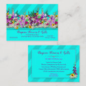 Verse besneden kleurrijke bloemen, Visitekaartje (Voorkant / Achterkant)