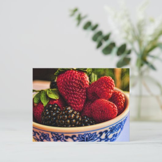 Verse bessen briefkaart (Staand voorkant)