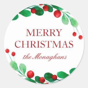 Verse bessen - Gepersonaliseerde kerstcadeautjes Ronde Sticker