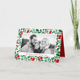 Verse bessen horizontale foto feestdagen kaart