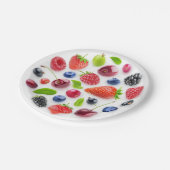 Verse bessen in een cirkel papieren bordje (Gekanteld)