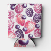 Verse bessen: kleurrijke  achtergrond. blikjeskoeler (Voorkant)