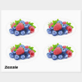 Verse bessen ovale sticker (Vel)