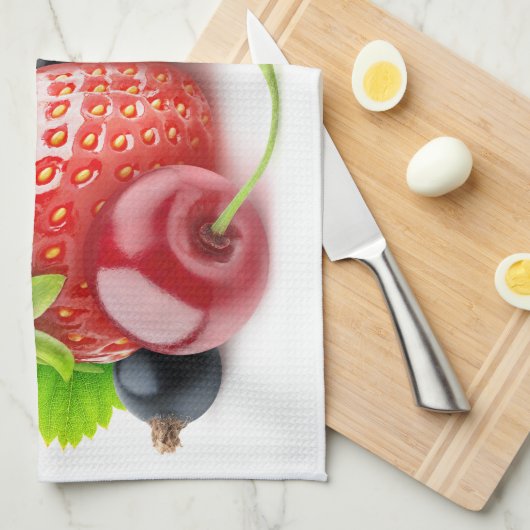 Verse bessen theedoek (Quarter Fold)