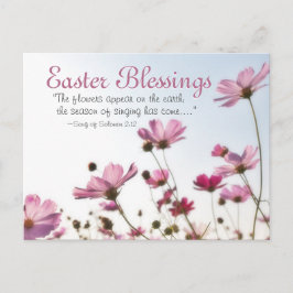 Verse bijbel voor paasbessen Verse "De bloemen ver Feestdagenkaart