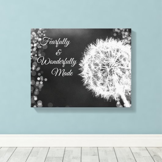 Verse bijbelverse, verfijnde en wonderbaarlijke vo canvas afdruk (Insitu (Houten vloer))