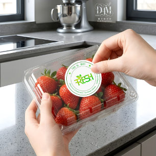 Verse Bio Organische Eco Vriendelijke Gezonde Voed Ronde Sticker