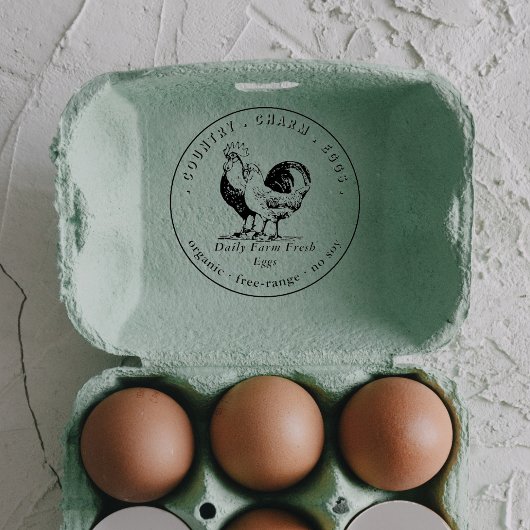 Verse Biologische Kartoneieren Karton Familie Boer Rubberstempel