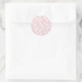 Verse bladeren (zacht Roos) Ronde Sticker (Tas)