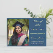 Verse Blauw Geel Elegante Fotouitnodiging Kaart (Staand voorkant)