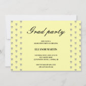 Verse Blauw Geel Elegante Fotouitnodiging Kaart (Achterkant)