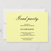 Verse Blauw Geel Elegante Fotouitnodiging Kaart (Achterkant)