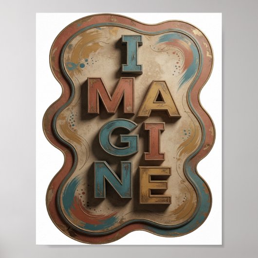 Verse Blauw IMAGINE Wearable Art Poster (Voorkant)