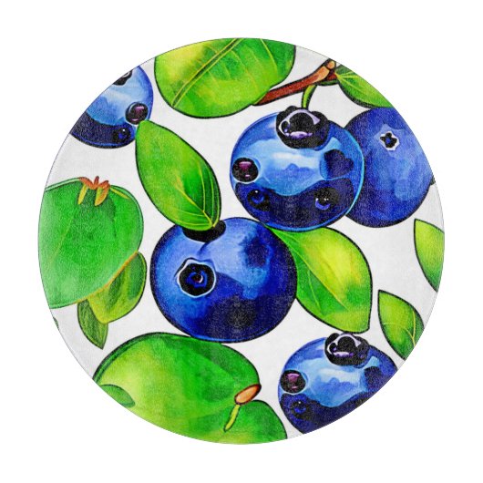 Verse Blauwe Bes Kunst Snijplank (Voorkant)