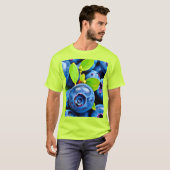 Verse Blauwe Bessen Close-Up T-shirt (Voorkant volledig)
